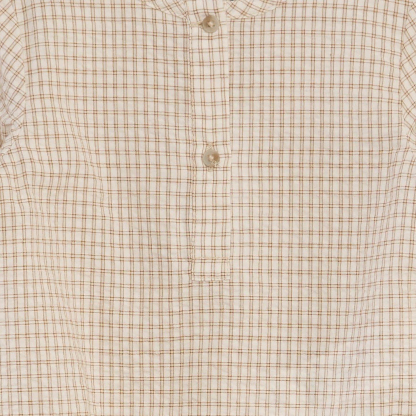 Chemise body à carreaux en seersucker Beige carreaux