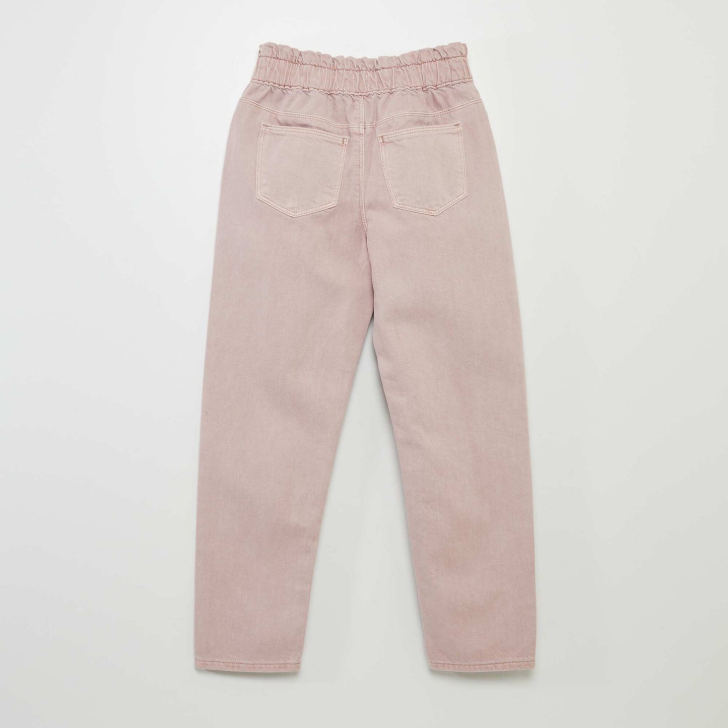 Pantalon twill volantée à la ceinture Violet