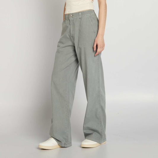 Pantalon large léger Gris