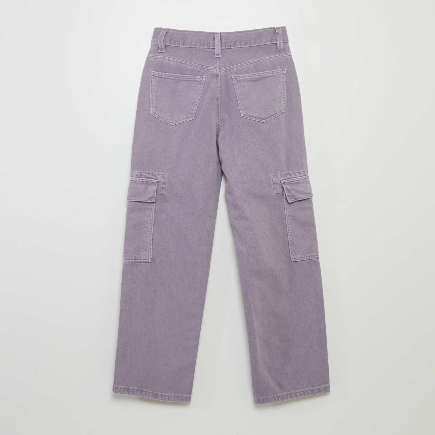 Pantalon denim multipoches Violet