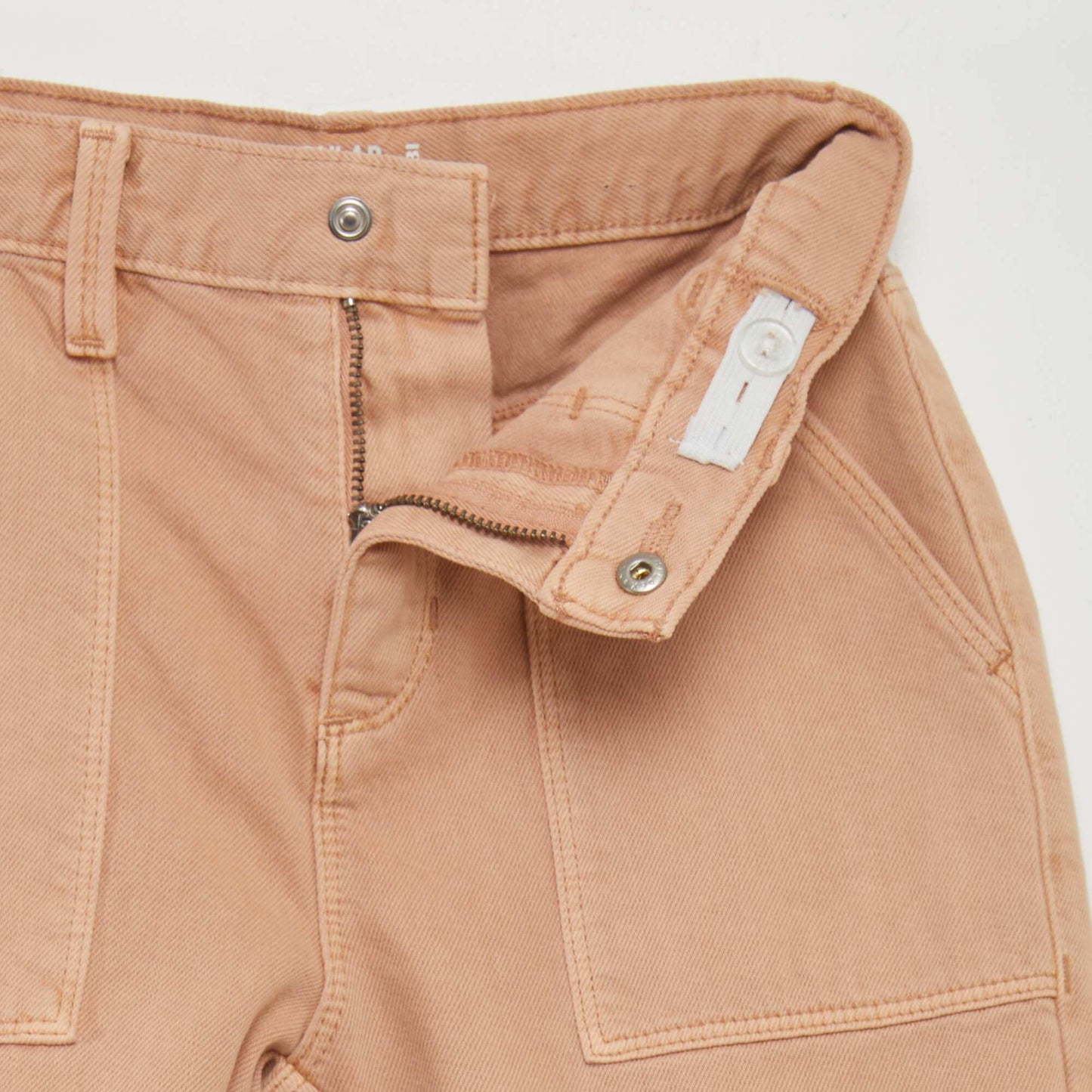 Pantalon denim multipoches Beige