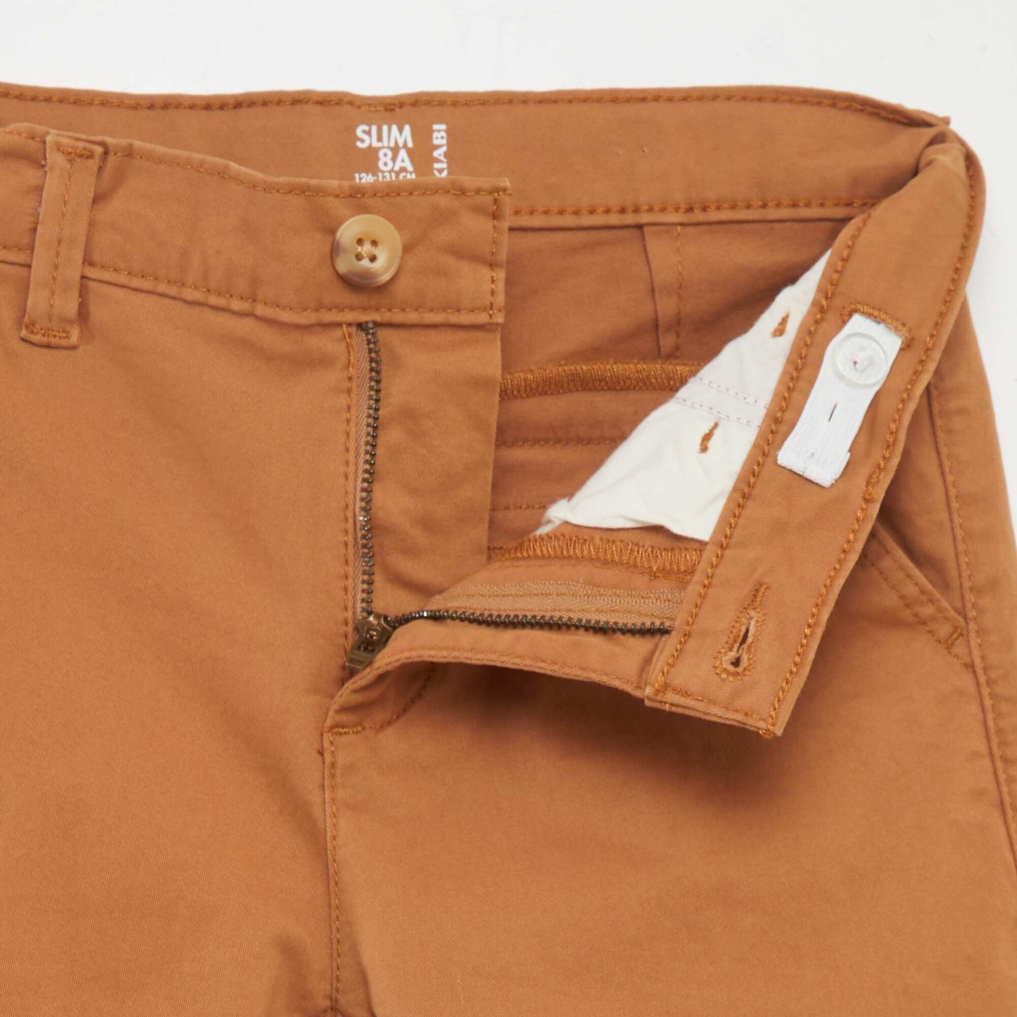 Pantalon chino slim MARRON