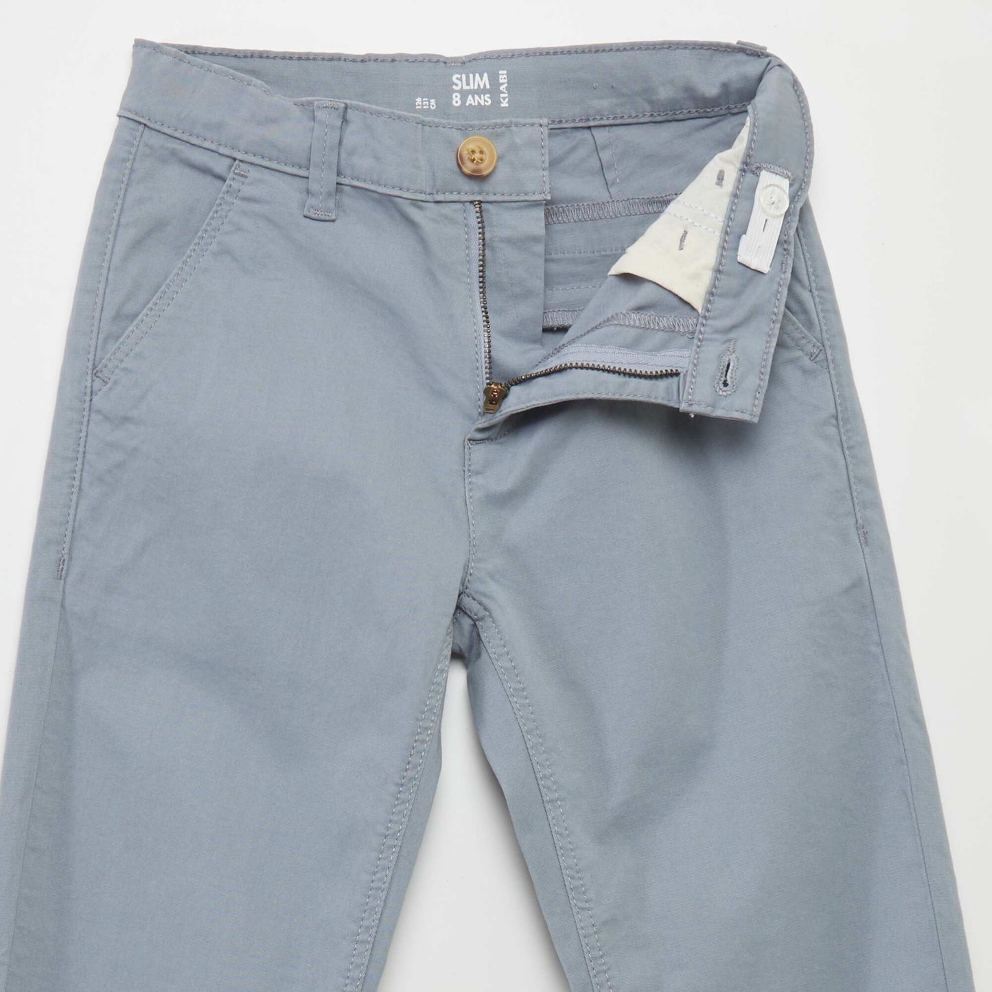 Pantalon chino slim BLEU