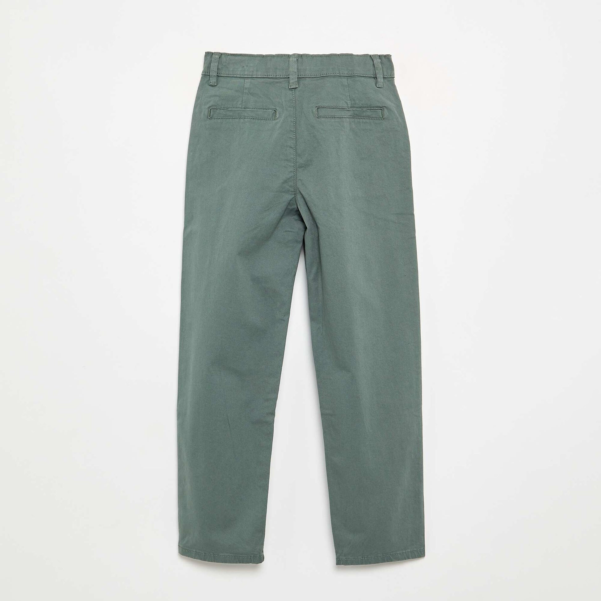 Pantalon chino slim VERT