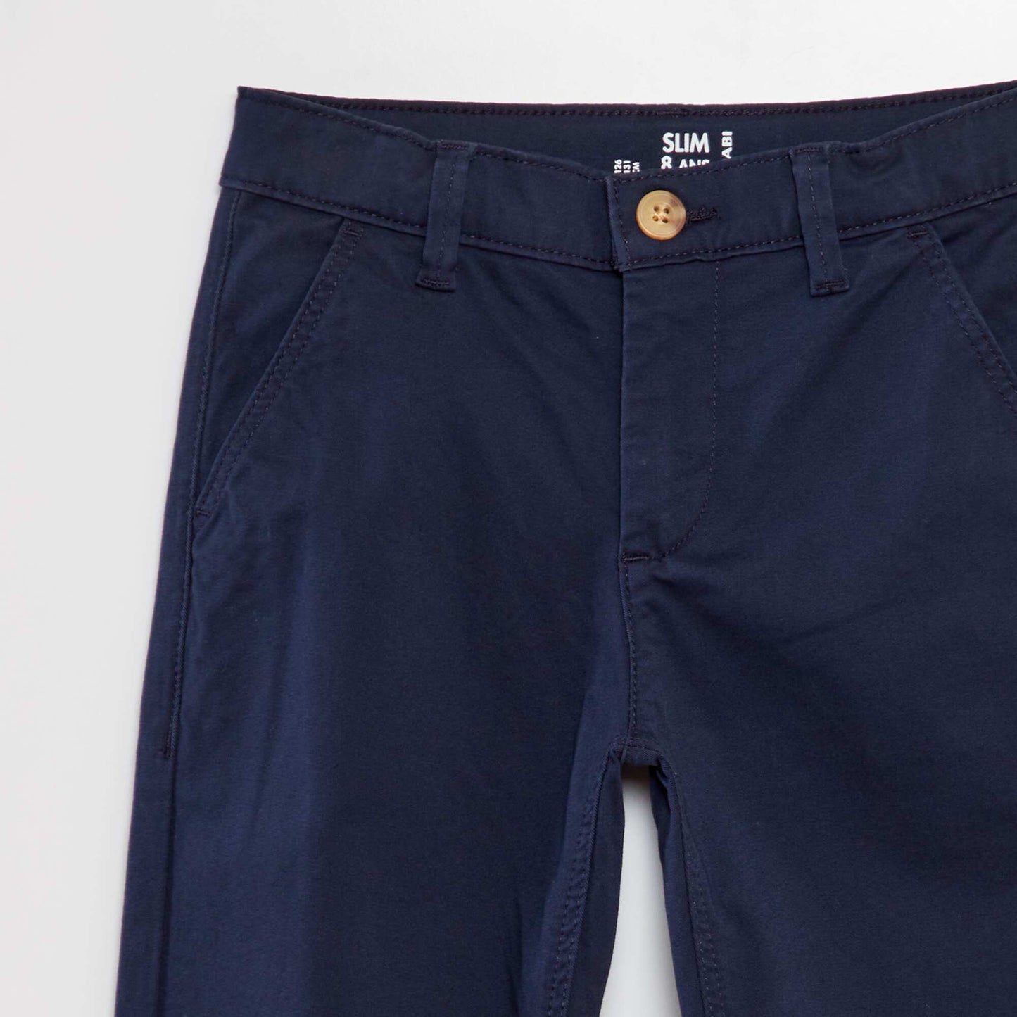 Pantalon chino slim bleu marine