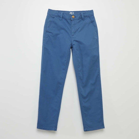 Pantalon chino slim Bleu