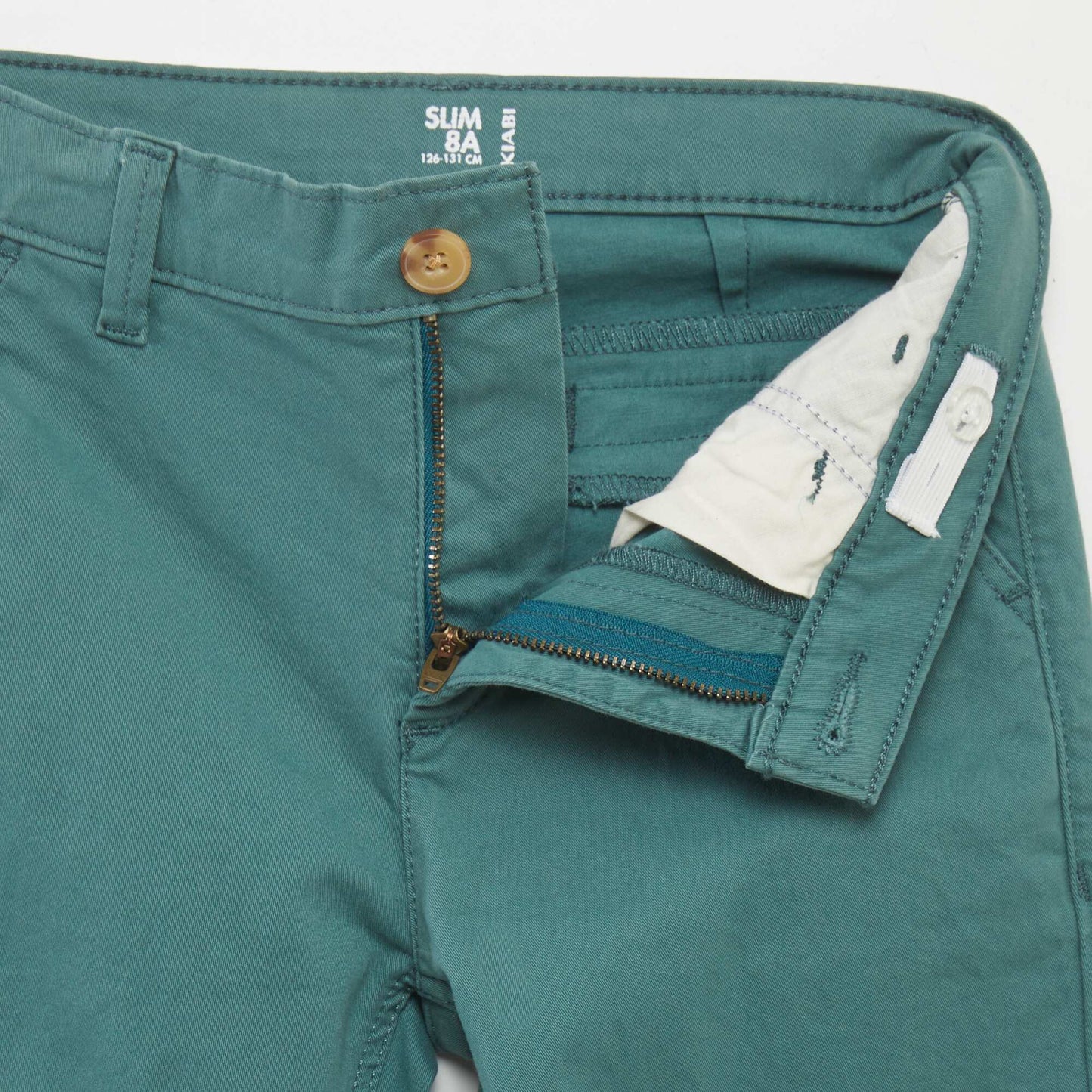 Pantalon chino slim Vert