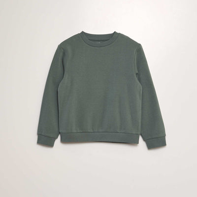 Sweat en molleton uni Vert