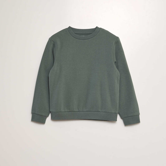 Sweat en molleton uni Vert