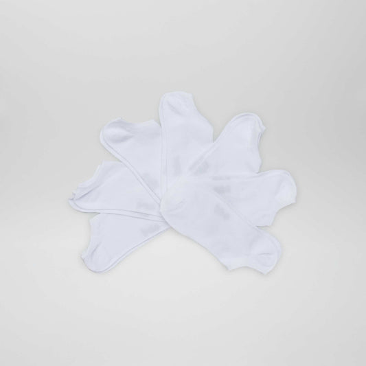 Lot de 4 paires de chaussettes invisibles Blanc