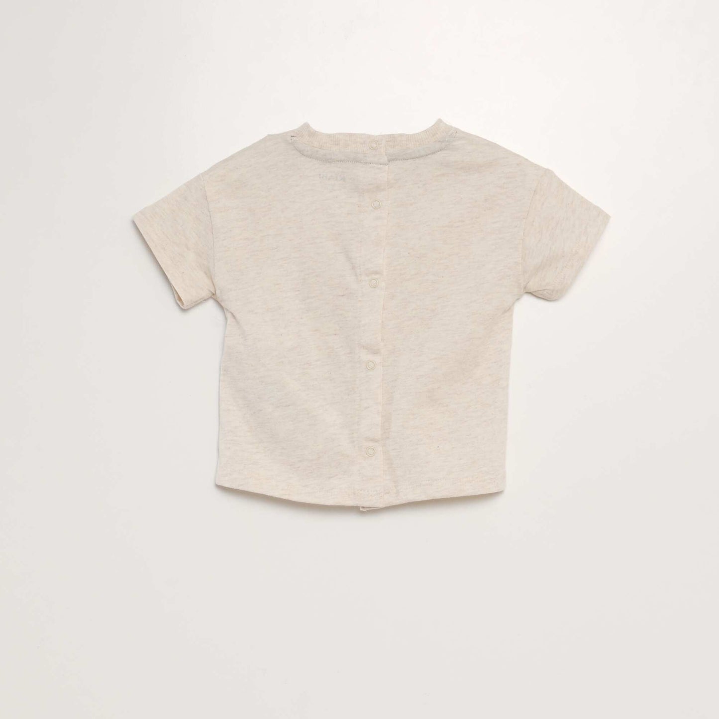 Tee-shirt manches courtes imprimé Beige