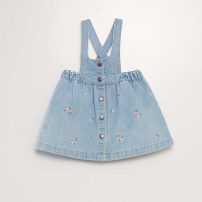 Robe salopette à bretelles en denim Denim