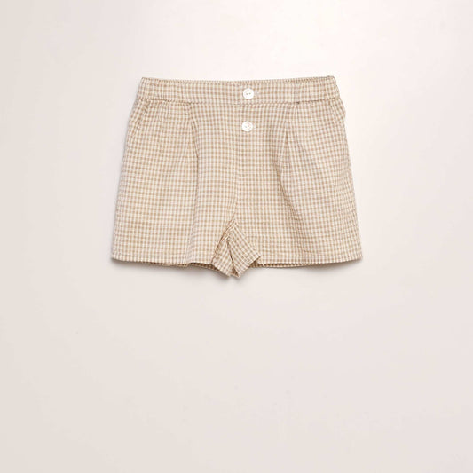 Short vichy Beige