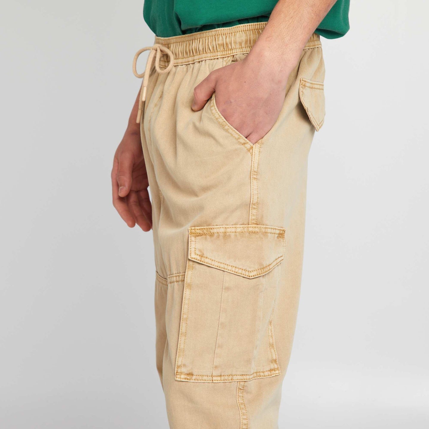 Pantalon avec poches sur les côtés Sable