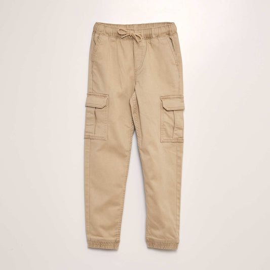 Pantalon multipoches Beige