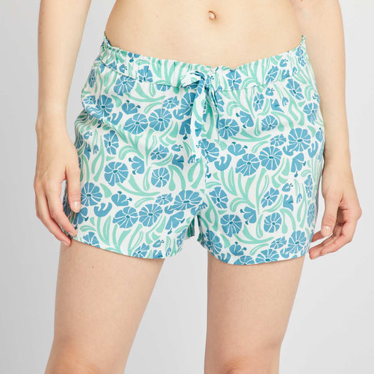 Short de pyjama imprimé Vert