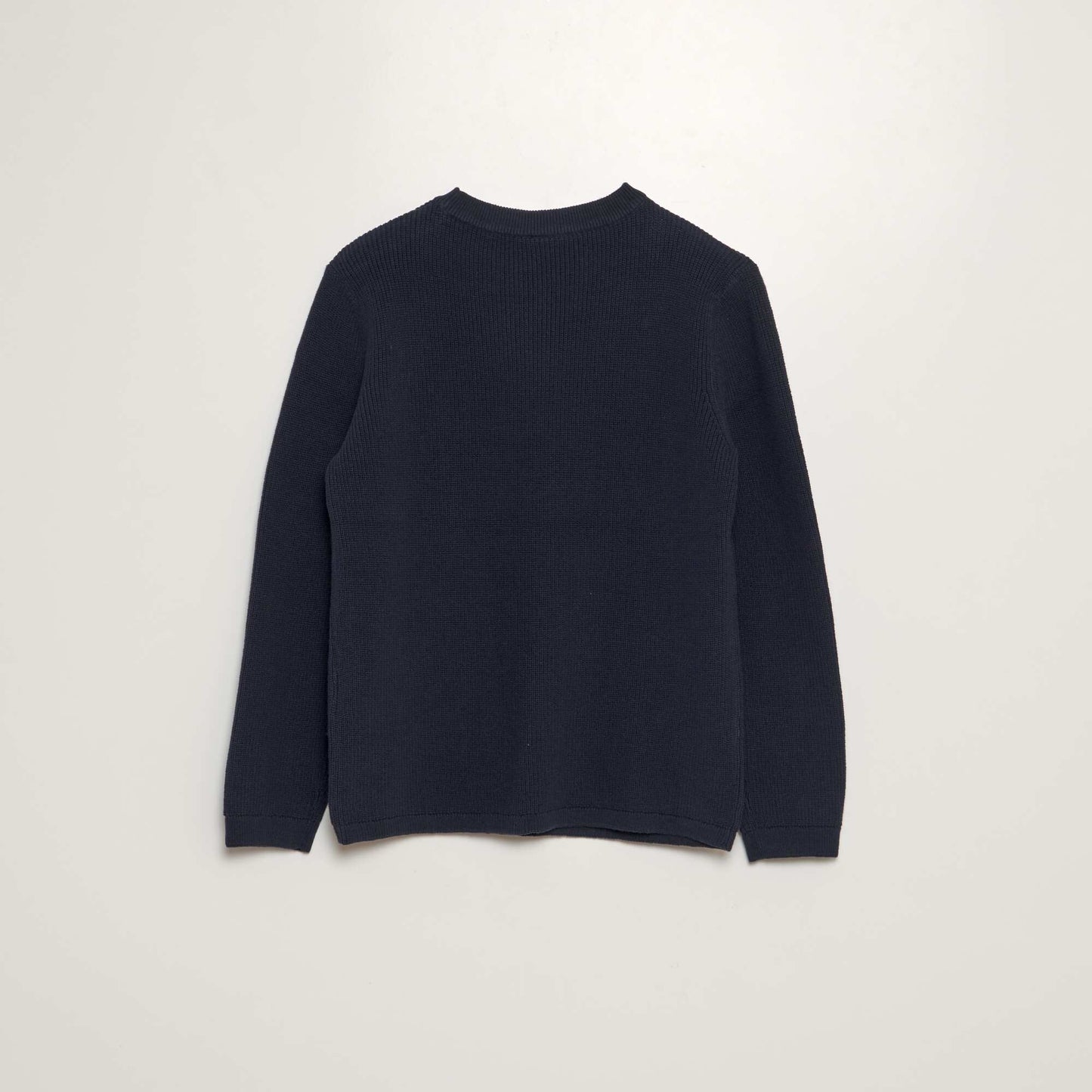 Pull en maille à col rond bleu marine