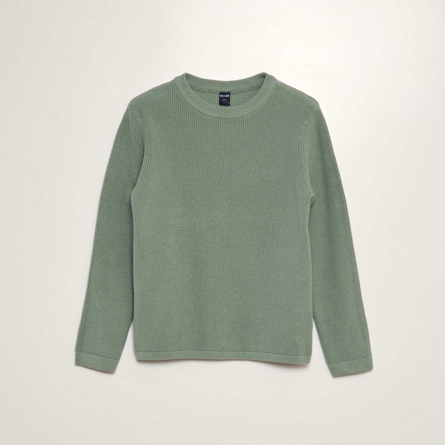 Pull en maille à col rond Vert