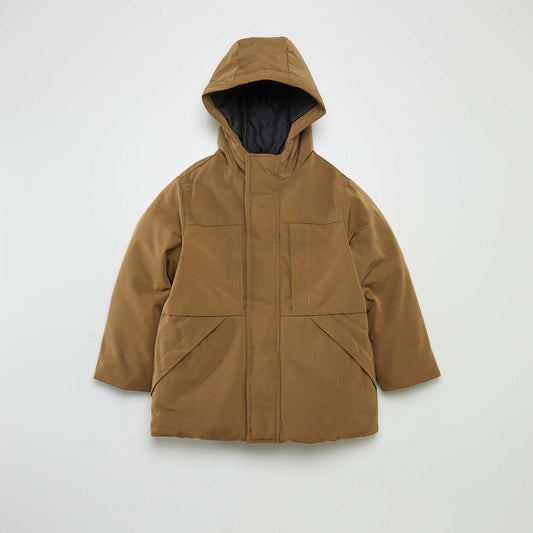 Parka à capuche Beige