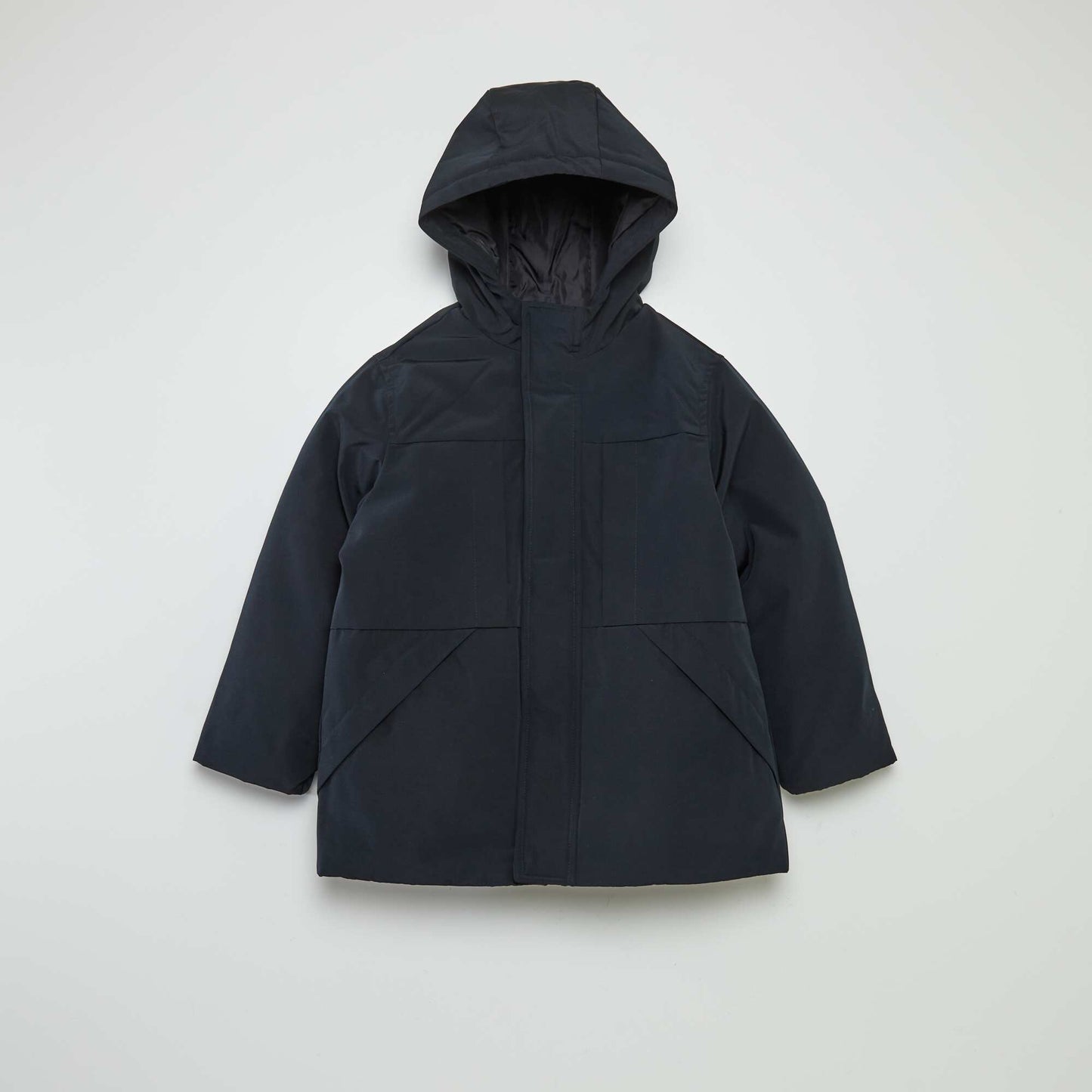 Parka à capuche noir