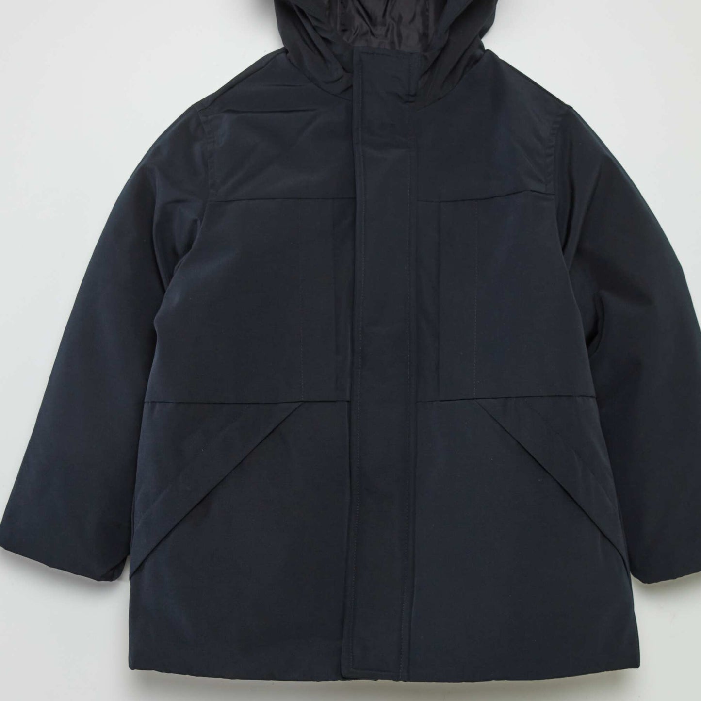 Parka à capuche noir