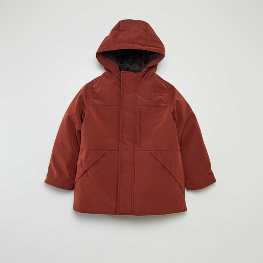 Parka à capuche Rouge