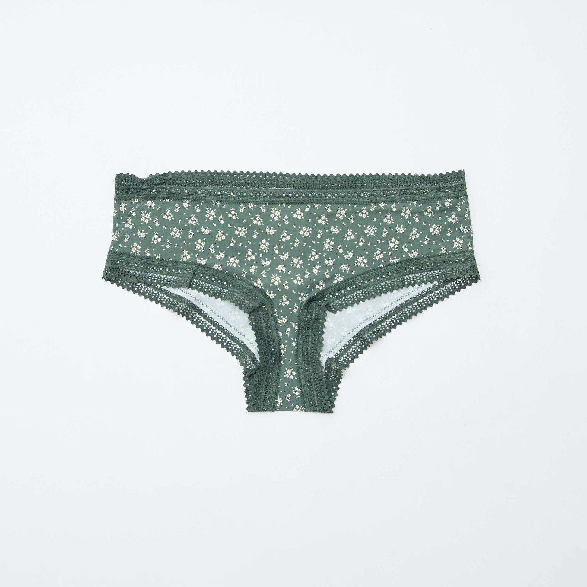 Lot de 3 shortys en microfibre imprimé VERT/BLANC/ROSE