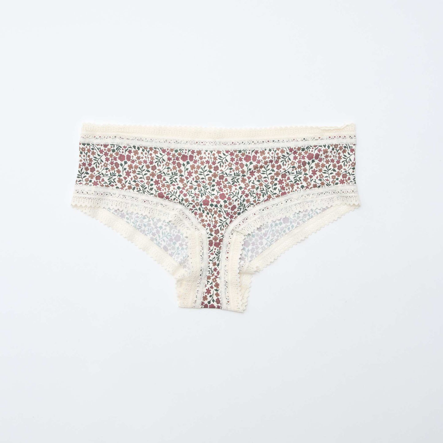 Lot de 3 shortys en microfibre imprimé VERT/BLANC/ROSE