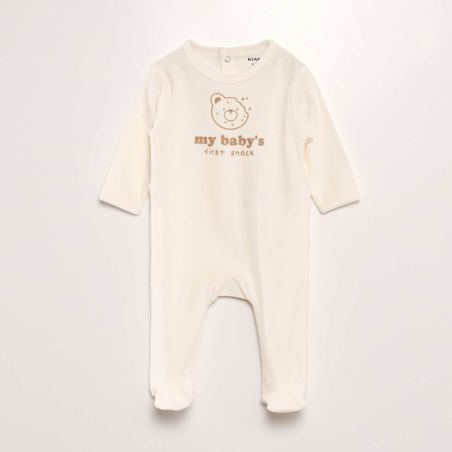 Pyjama dors-bien en velours Beige