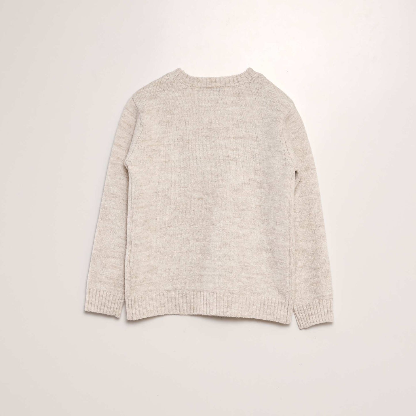 Pull torsadé col rond Beige