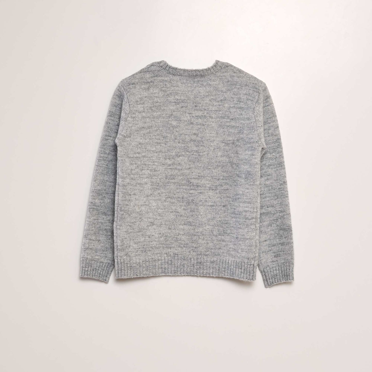 Pull torsadé col rond Gris