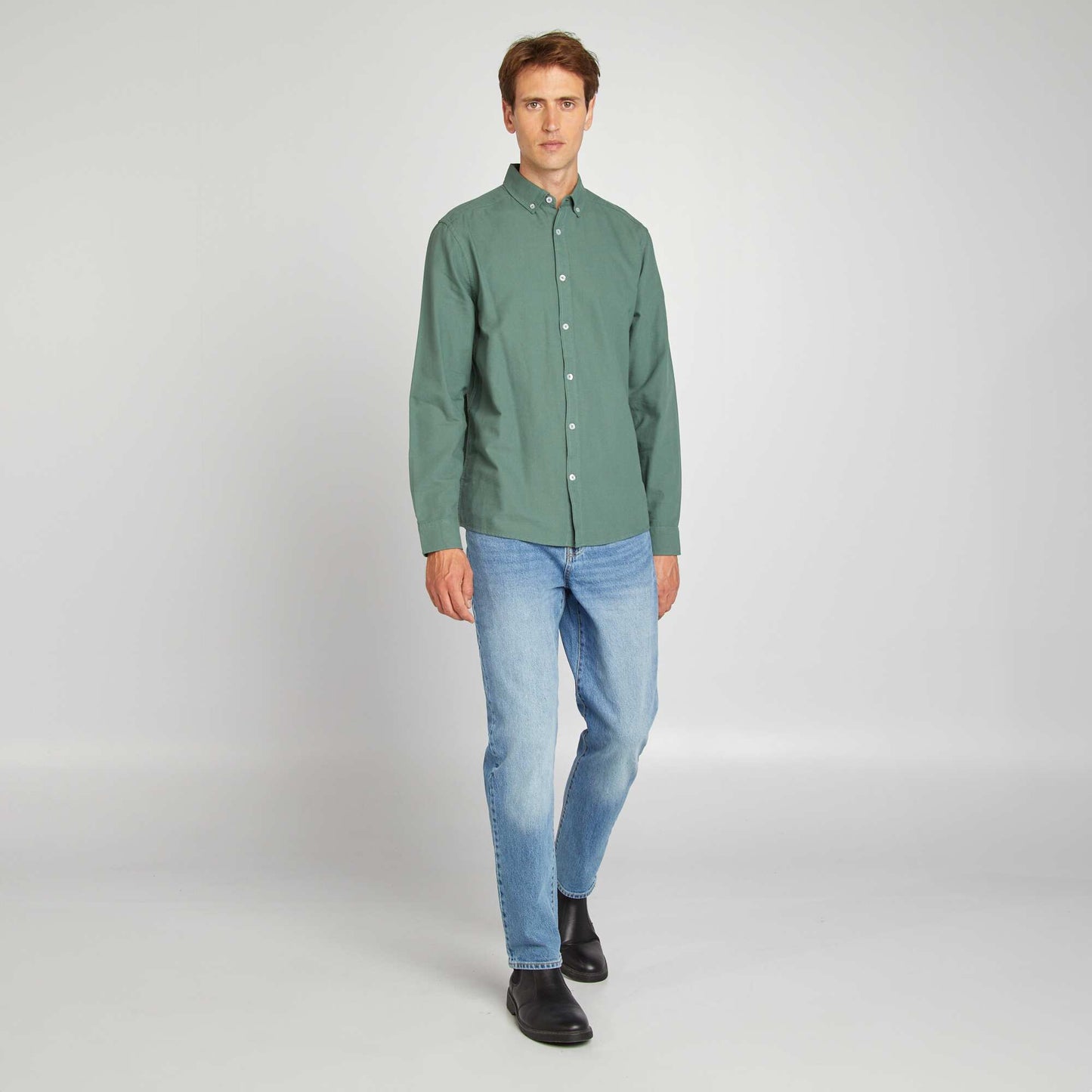 Chemise oxford regular fit Vert