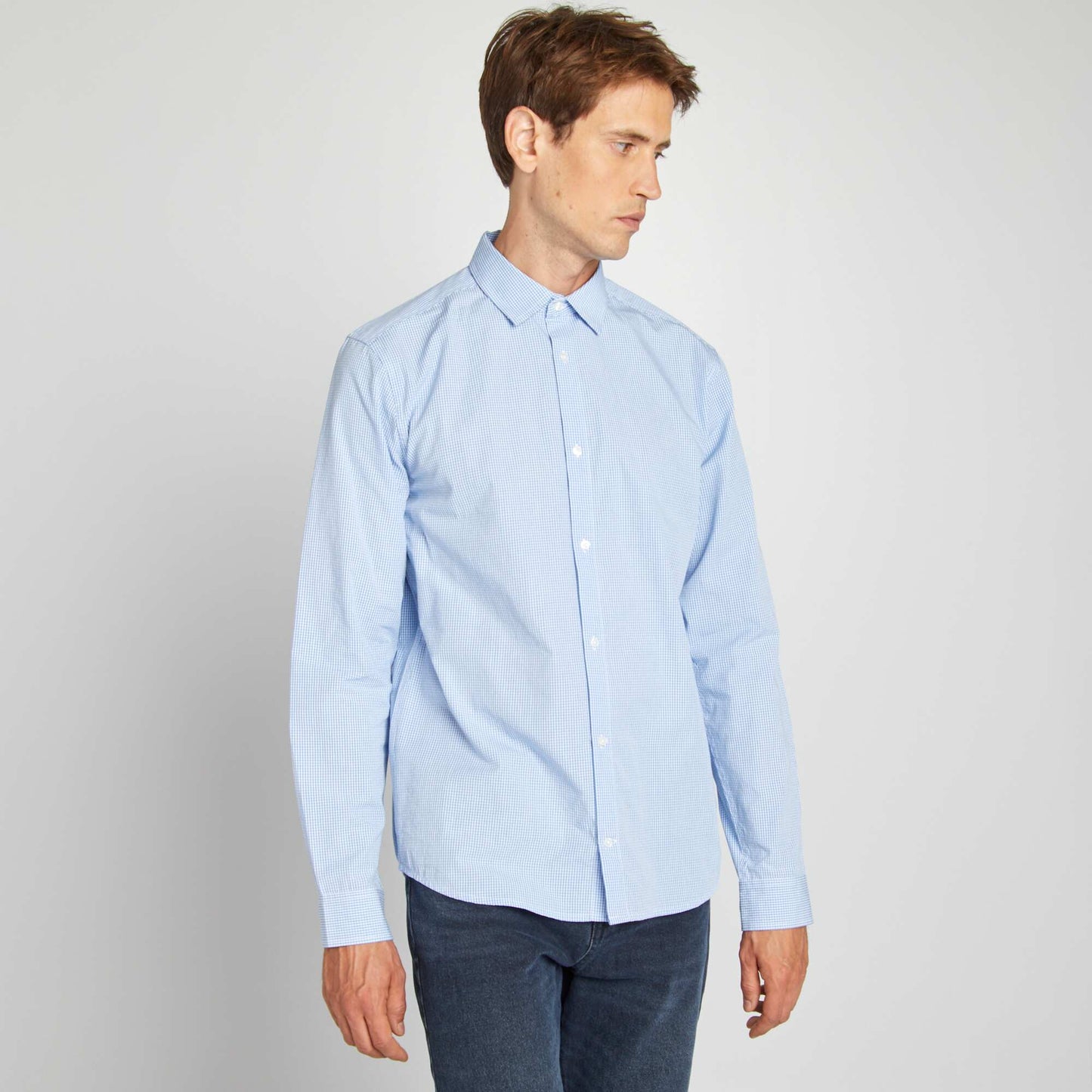 Chemise à carreaux vichy Bleu foncé