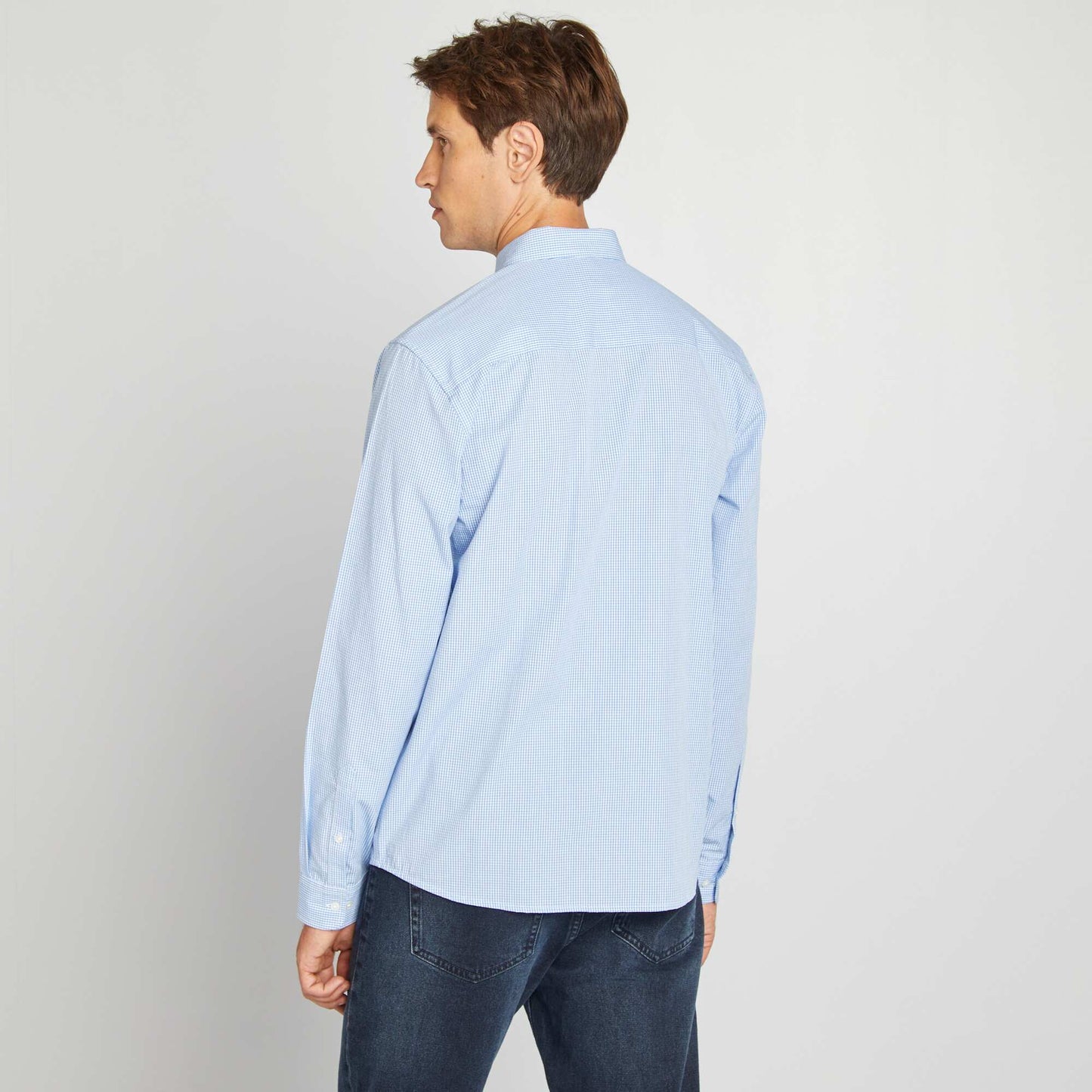 Chemise à carreaux vichy Bleu foncé