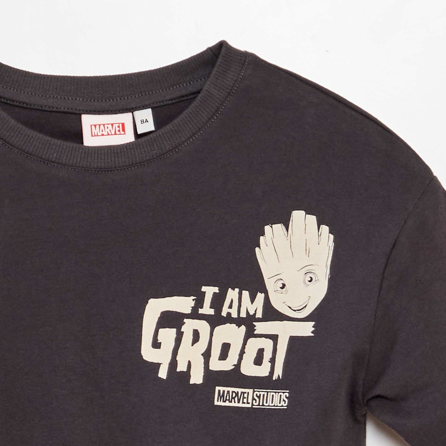 T-shirt 'Marvel' 'Groot' en jersey Gris foncé