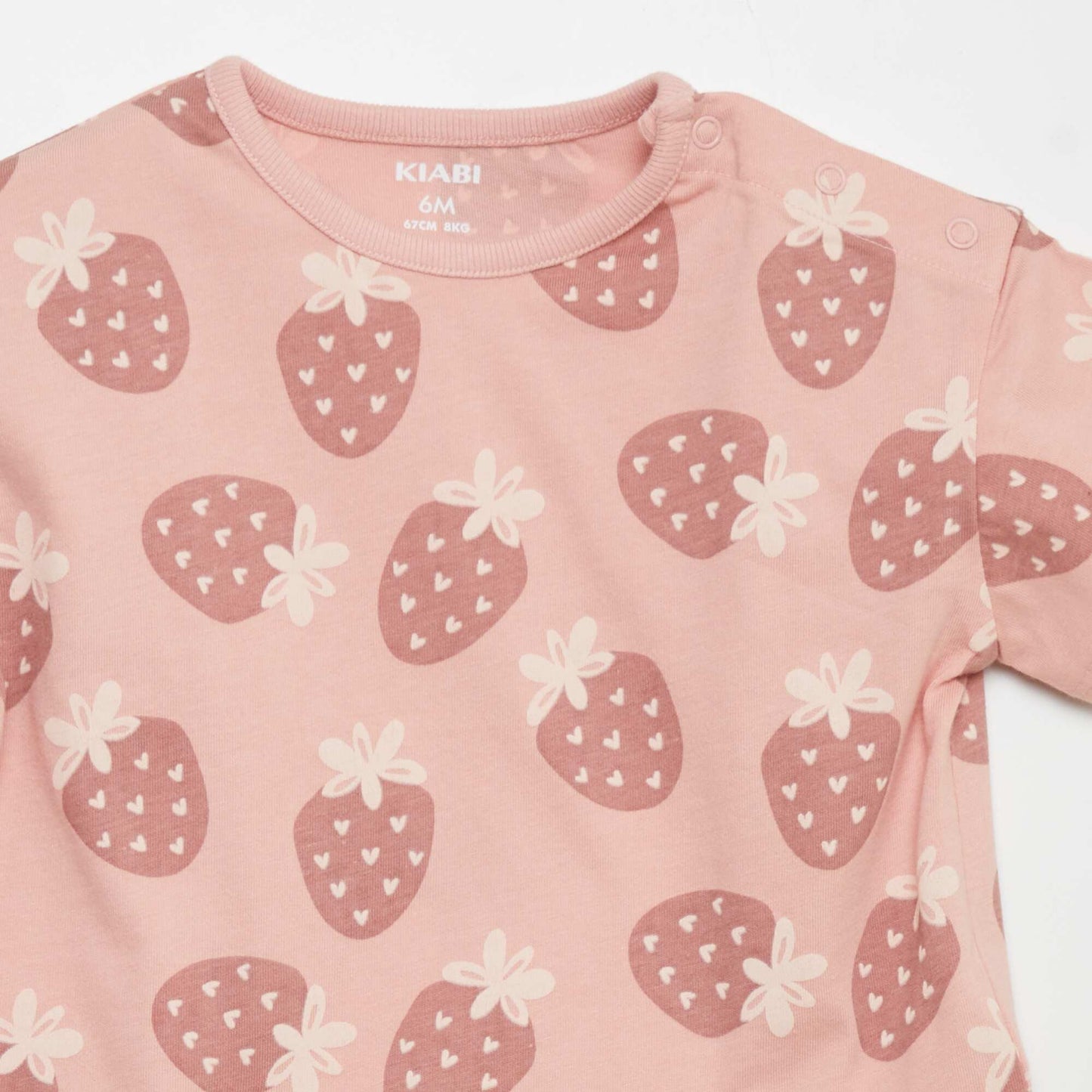 T-shirt imprimé oversize Rose fraises