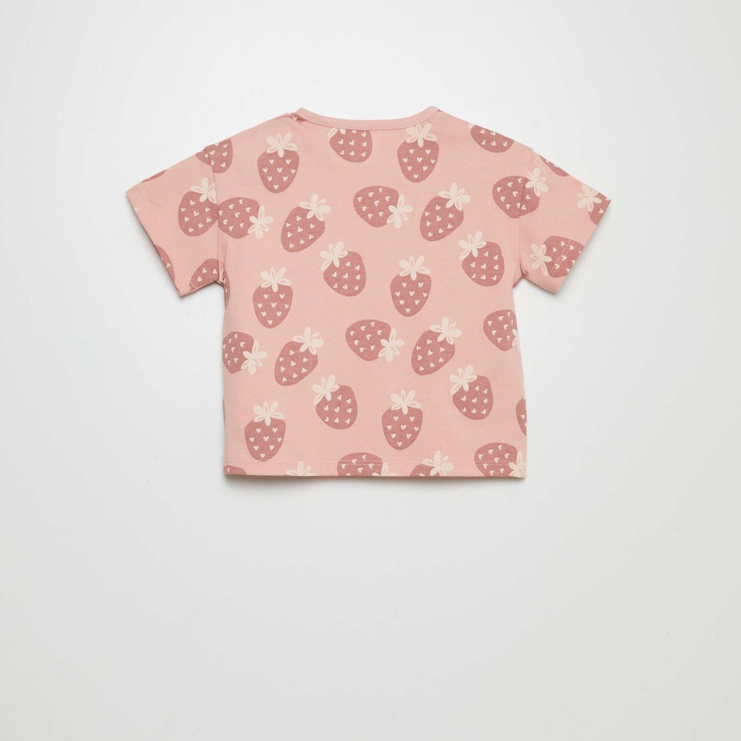 T-shirt imprimé oversize Rose fraises