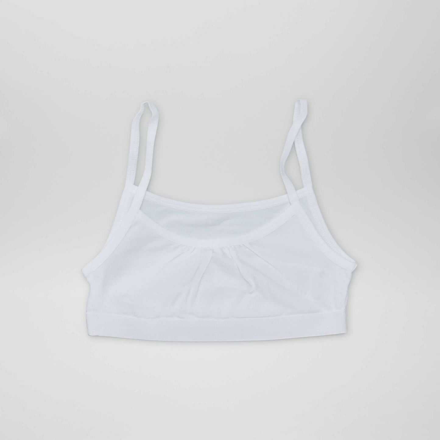 Brassières à fines bretelles en jersey - Lot de 2 Blanc/anthracite