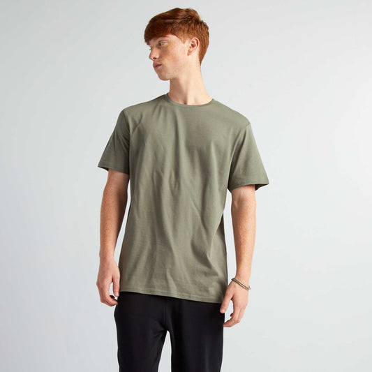 T-shirt uni manches courtes Vert