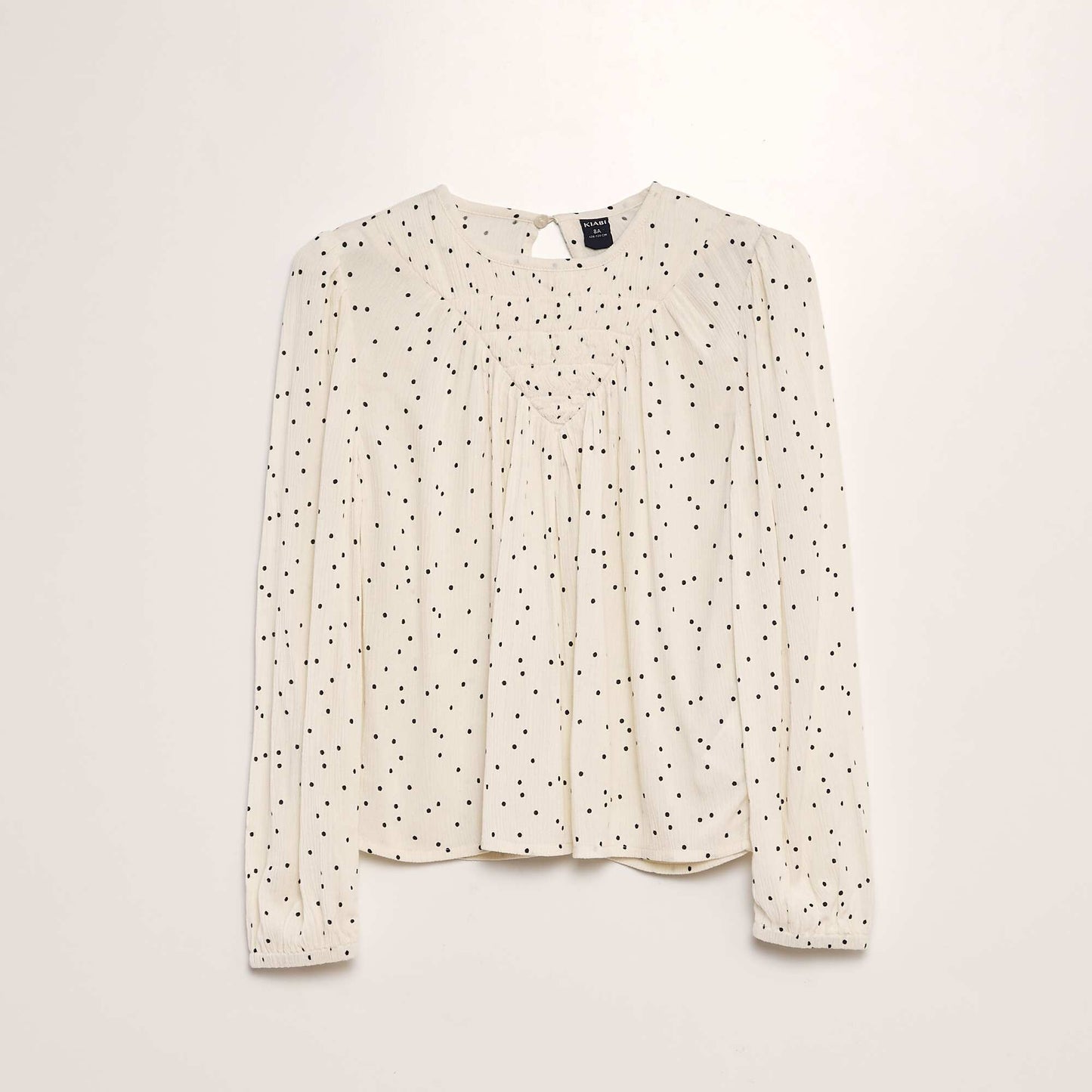 Blouse imprimé à manches longues Blanc