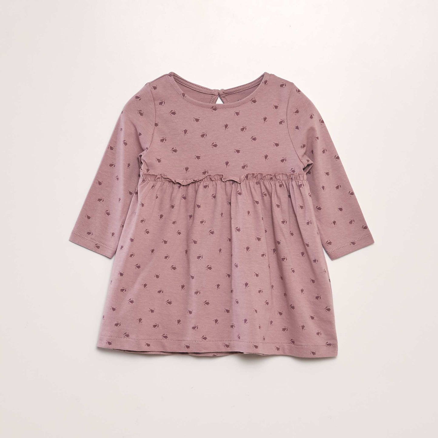 Robe évasée manches longues Rose