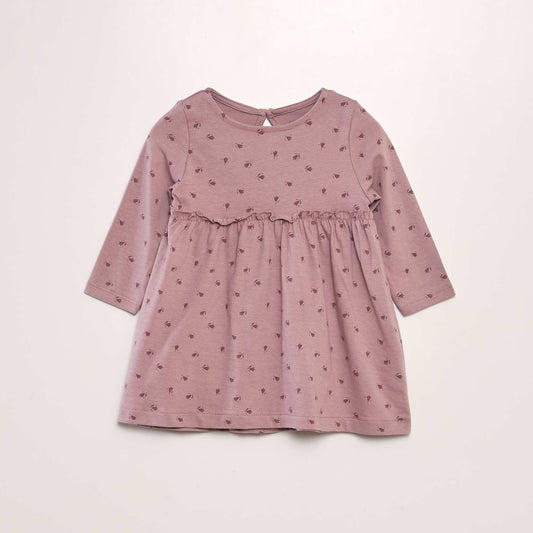 Robe évasée manches longues Rose