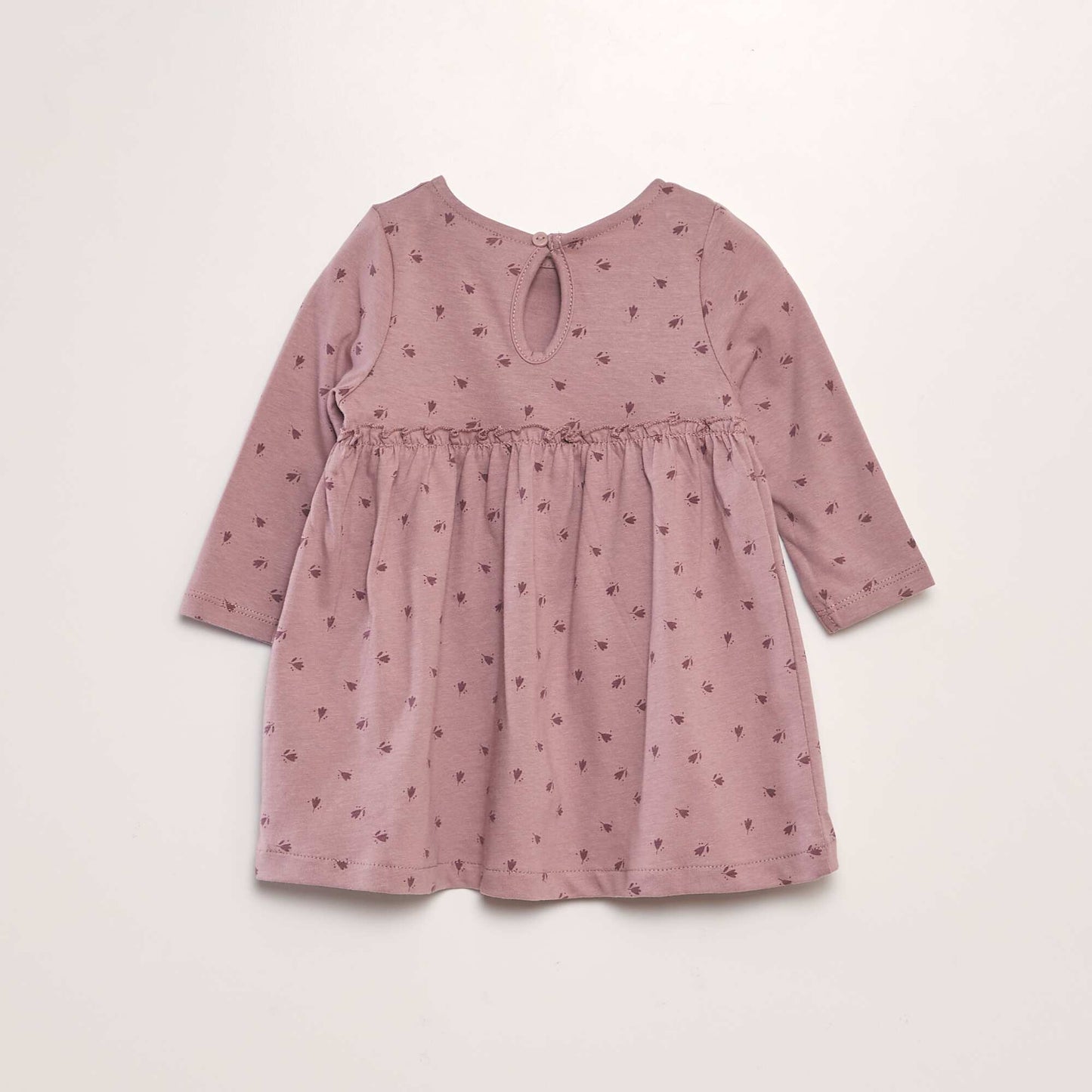 Robe évasée manches longues Rose