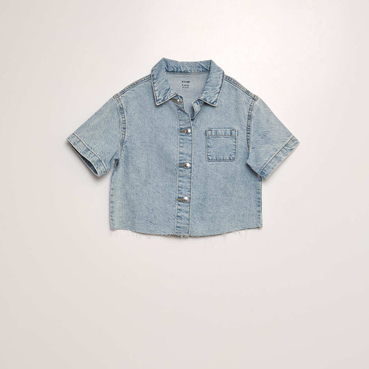 Chemise en denim Bleu