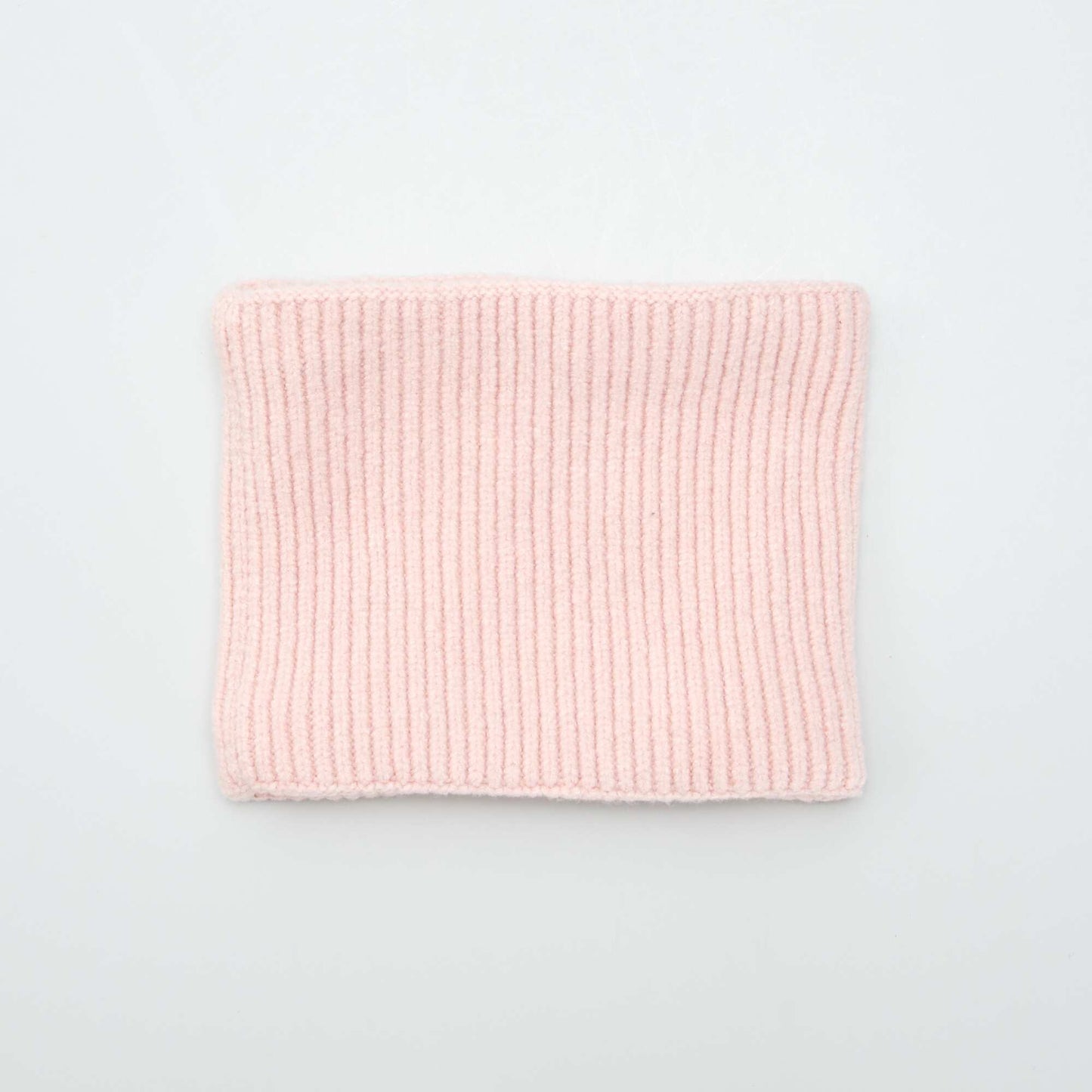 Snood uni en maille tricot Rose clair