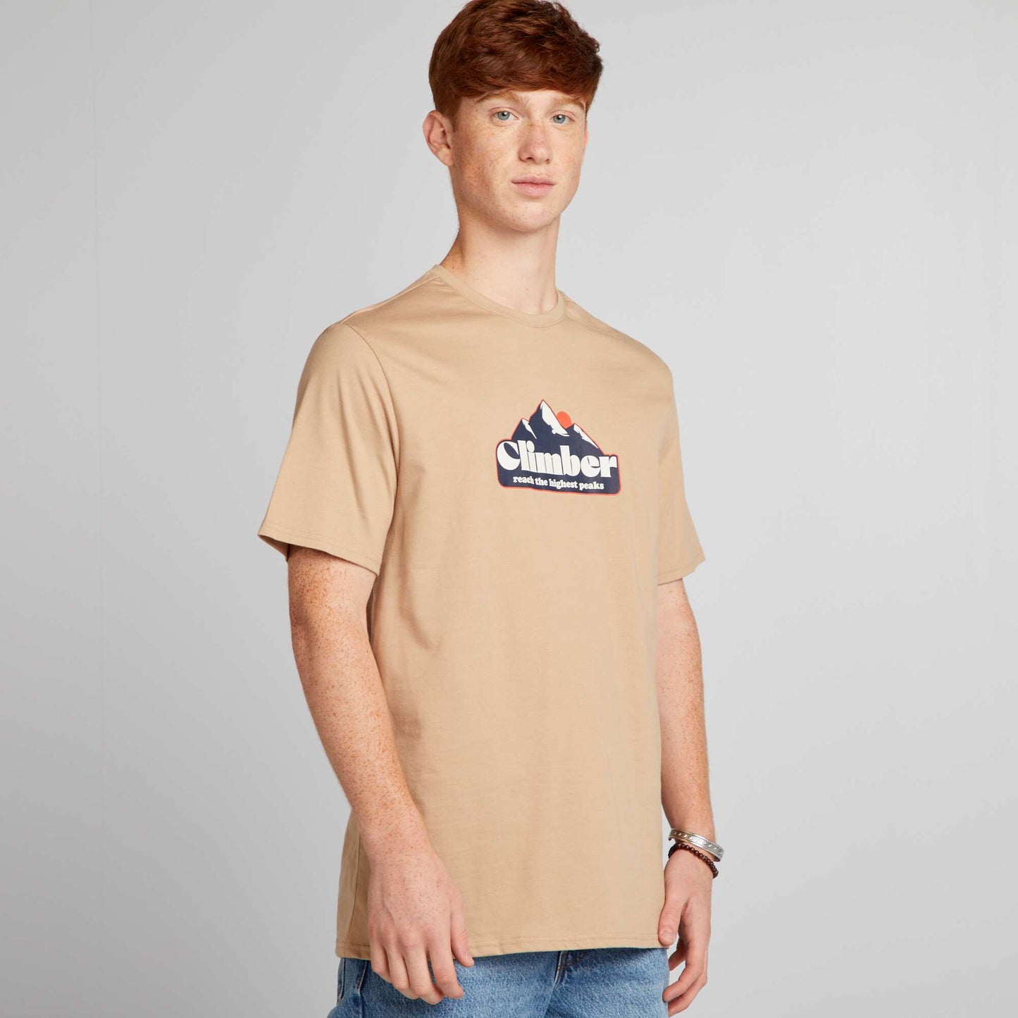 T-shirt imprimé Beige