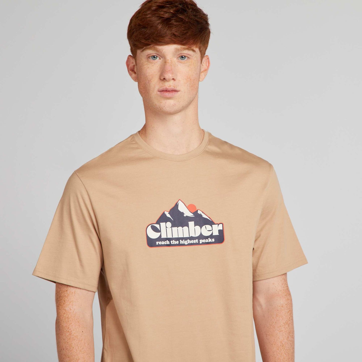 T-shirt imprimé Beige