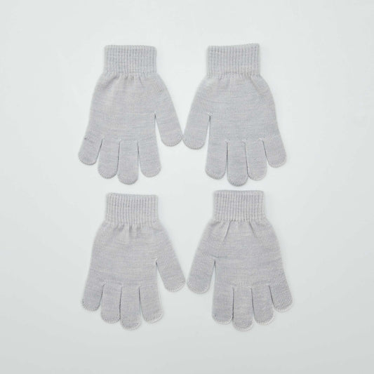 Lot de 2 paires de gants GRIS