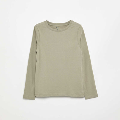 T-shirt basique à manches longues VERT
