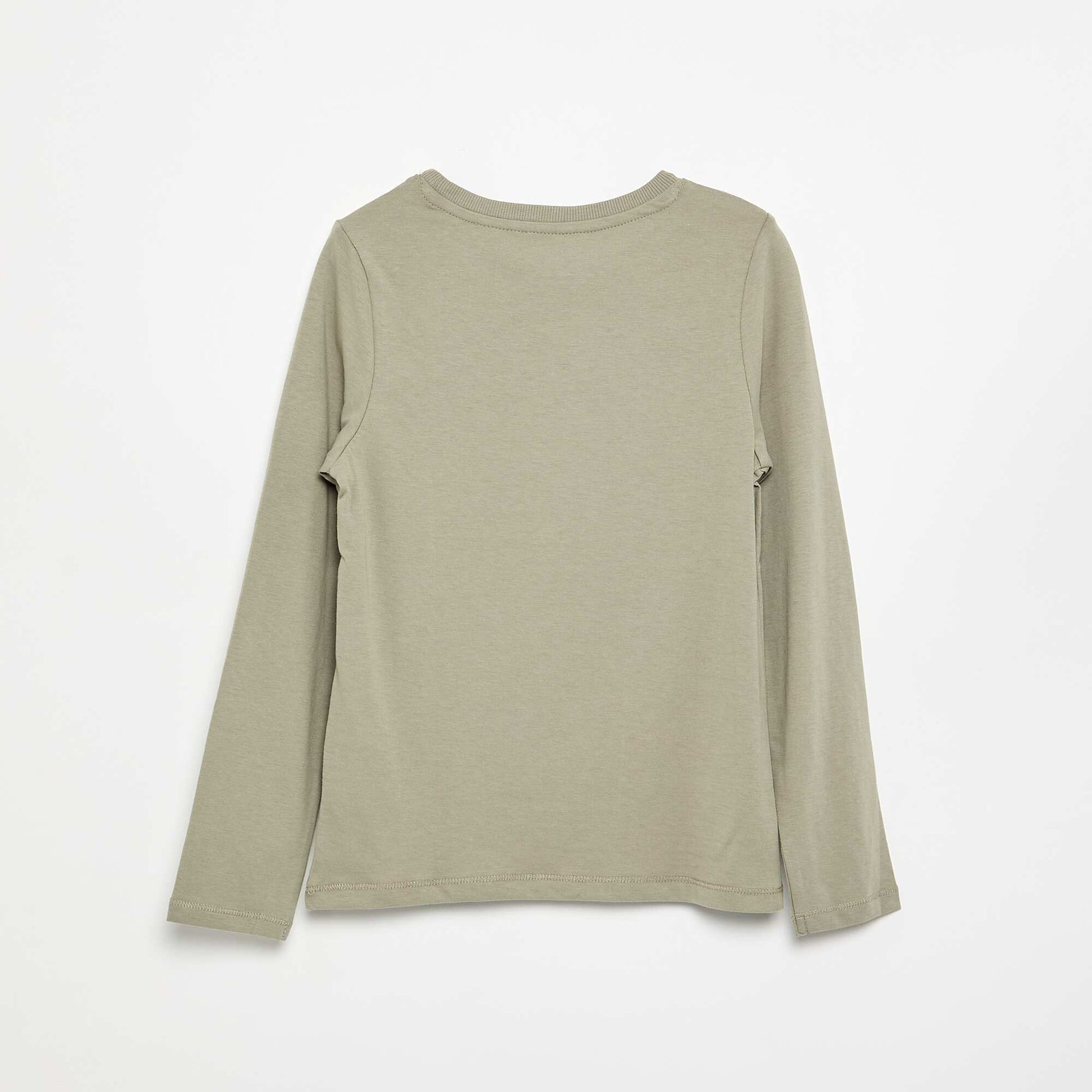 T-shirt basique à manches longues VERT